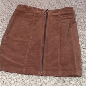 Forever 21 faux suede zip up skirt